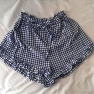 Doen Blue Gingham Shorts XS